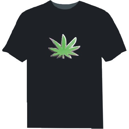 Camiseta Led Hoja de Marihuana