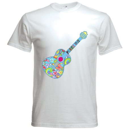 Camiseta Guitarra Hippie