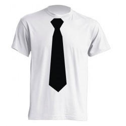 Camiseta Con Corbata Negra