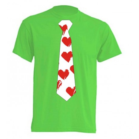 Camisetas con corbata de corazones