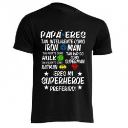 Camiseta Día del Padre - Papá eres mi Superhéroe preferido