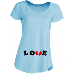 Camisetas Embarazadas - Love con Huellas