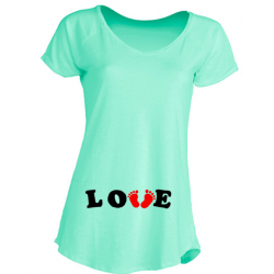 Camisetas Embarazadas - Love con Huellas