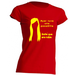 Camisetas Divertidas - Ayer tuve una pesadilla...